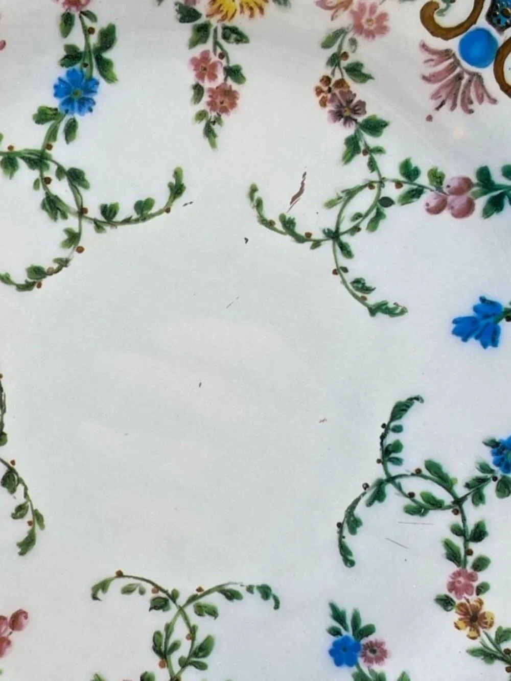 2 Vtg Floral Elite Tin Plates Sevres Design 1760 Wallace Collection England 10